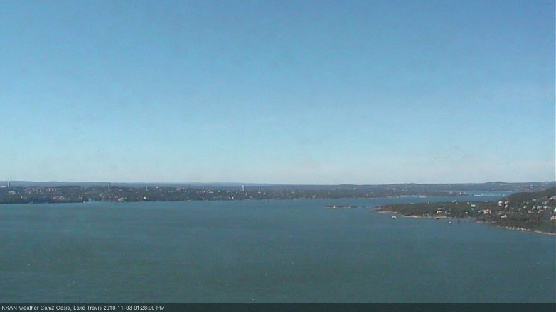 Lake Travis webcam, November 3, 2018 12:30 PM CT