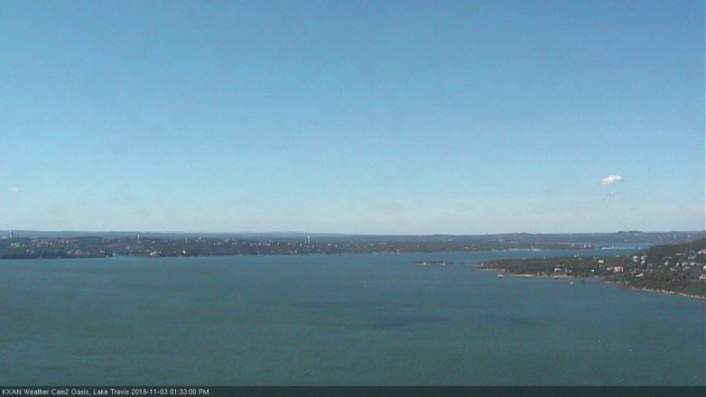 Lake Travis webcam, November 3, 2018 12:35 PM CT