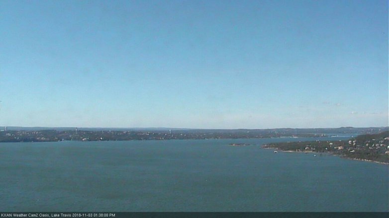 Lake Travis webcam, November 3, 2018 12:40 PM CT