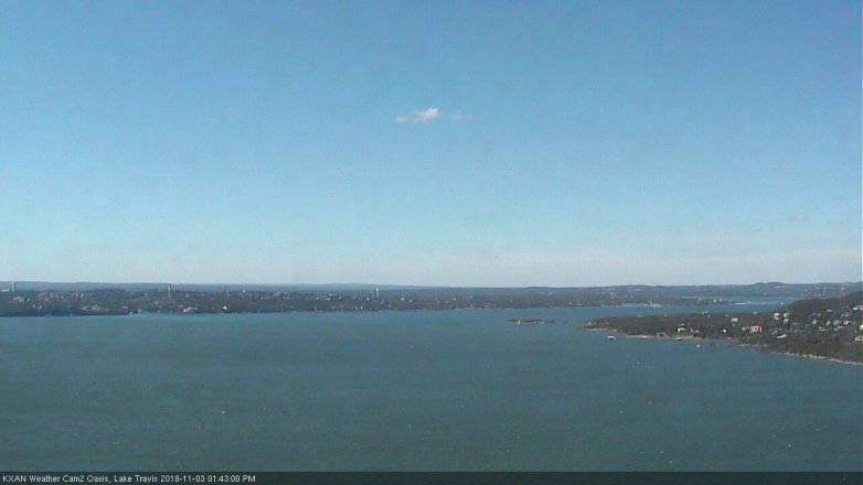 Lake Travis webcam, November 3, 2018 12:45 PM CT