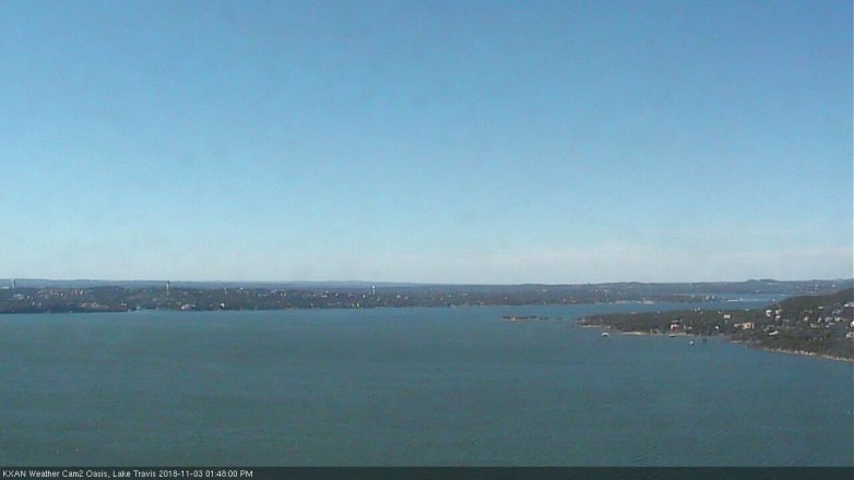 Lake Travis webcam, November 3, 2018 12:50 PM CT