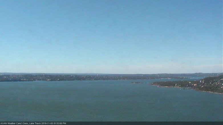 Lake Travis webcam, November 3, 2018 12:55 PM CT