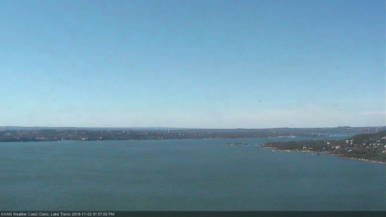 Lake Travis webcam, November 3, 2018 1:00 PM CT