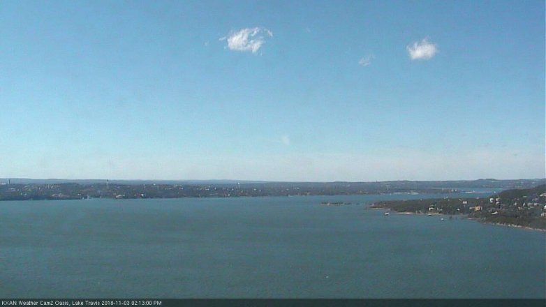 Lake Travis webcam, November 3, 2018 1:15 PM CT
