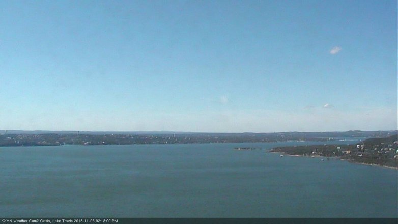 Lake Travis webcam, November 3, 2018 1:20 PM CT