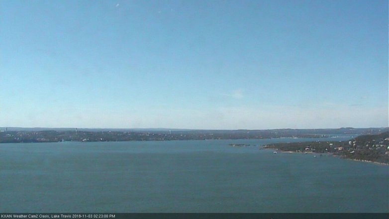Lake Travis webcam, November 3, 2018 1:25 PM CT