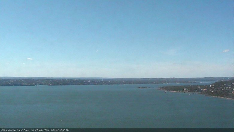 Lake Travis webcam, November 3, 2018 1:35 PM CT