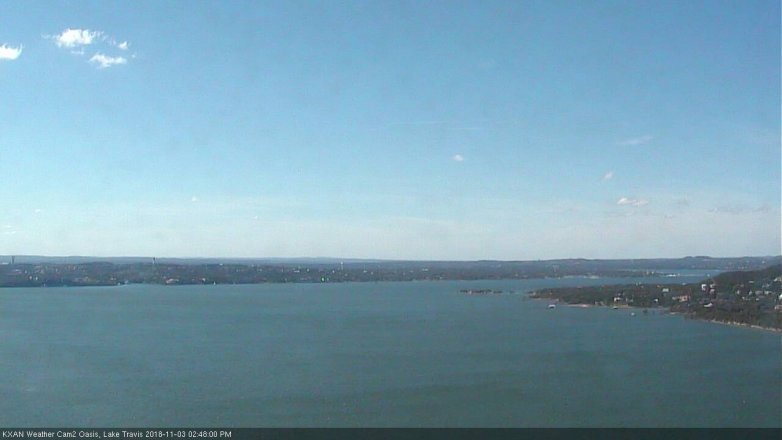 Lake Travis webcam, November 3, 2018 1:50 PM CT