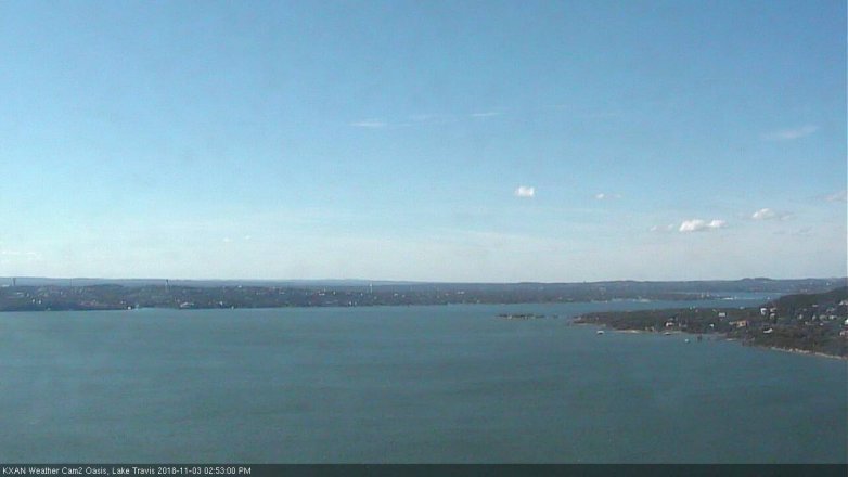 Lake Travis webcam, November 3, 2018 1:55 PM CT