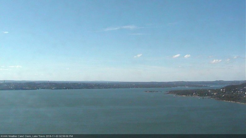Lake Travis webcam, November 3, 2018 2:00 PM CT