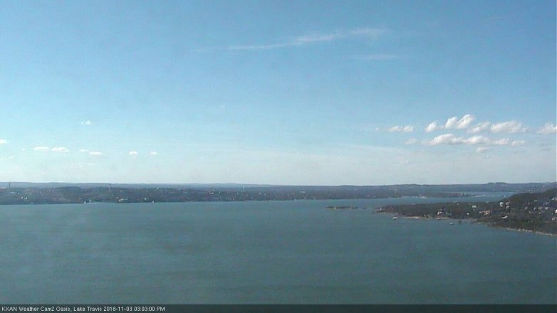 Lake Travis webcam, November 3, 2018 2:05 PM CT