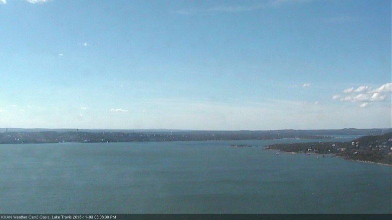 Lake Travis webcam, November 3, 2018 2:10 PM CT