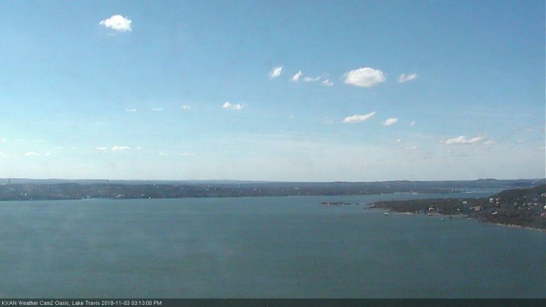Lake Travis webcam, November 3, 2018 2:15 PM CT
