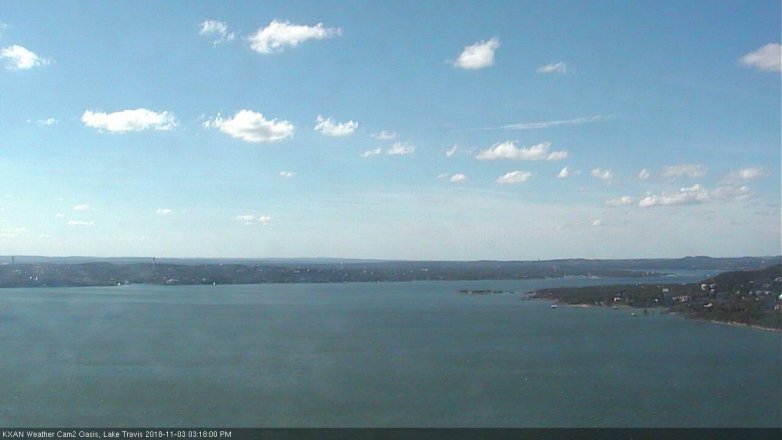 Lake Travis webcam, November 3, 2018 2:20 PM CT