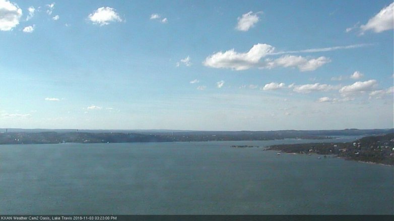 Lake Travis webcam, November 3, 2018 2:25 PM CT