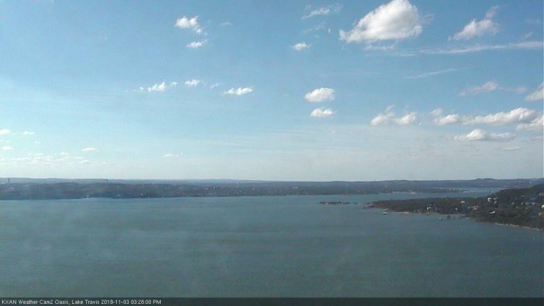 Lake Travis webcam, November 3, 2018 2:30 PM CT