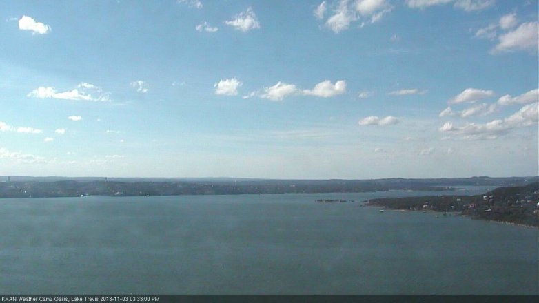Lake Travis webcam, November 3, 2018 2:35 PM CT