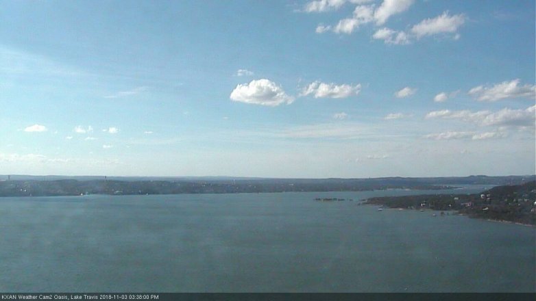 Lake Travis webcam, November 3, 2018 2:40 PM CT