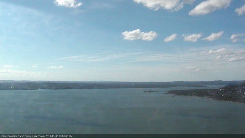 Lake Travis webcam, November 3, 2018 2:55 PM CT