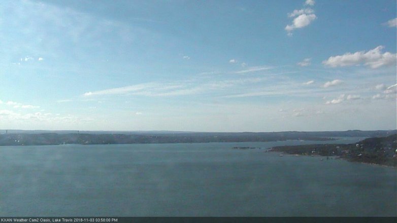 Lake Travis webcam, November 3, 2018 3:00 PM CT
