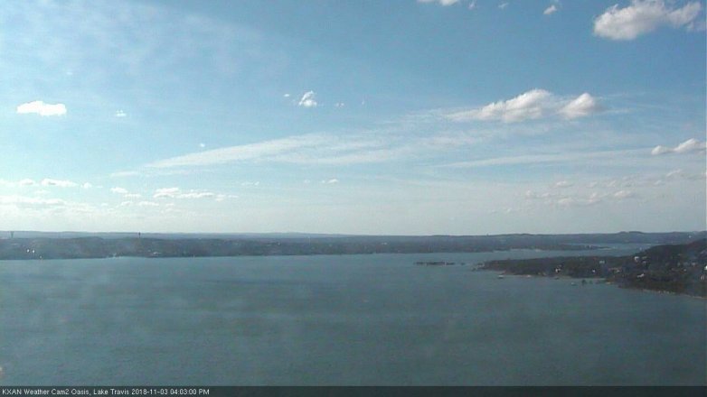 Lake Travis webcam, November 3, 2018 3:05 PM CT