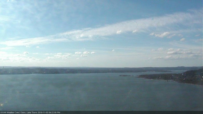 Lake Travis webcam, November 3, 2018 3:25 PM CT