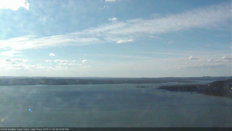Lake Travis webcam, November 3, 2018 3:30 PM CT