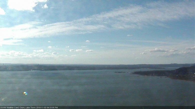 Lake Travis webcam, November 3, 2018 3:35 PM CT