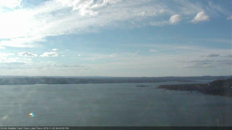Lake Travis webcam, November 3, 2018 3:45 PM CT