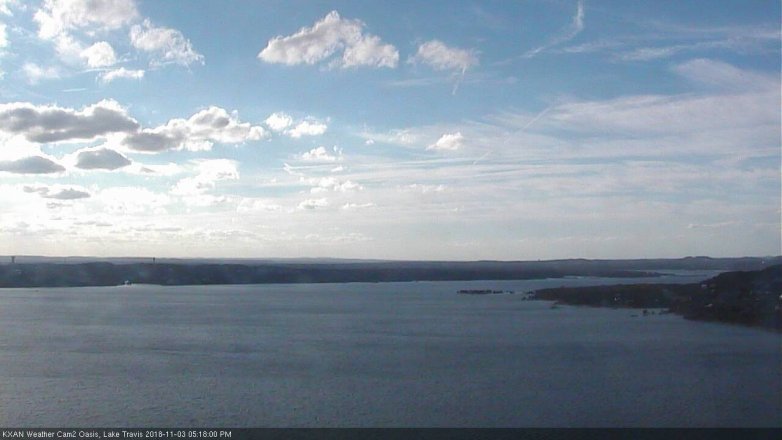 Lake Travis webcam, November 3, 2018 4:20 PM CT