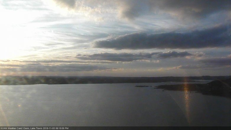 Lake Travis webcam, November 3, 2018 5:20 PM CT