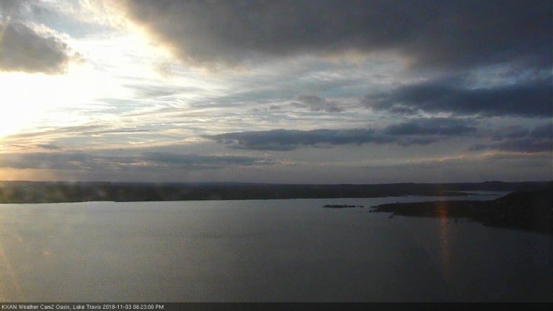 Lake Travis webcam, November 3, 2018 5:25 PM CT