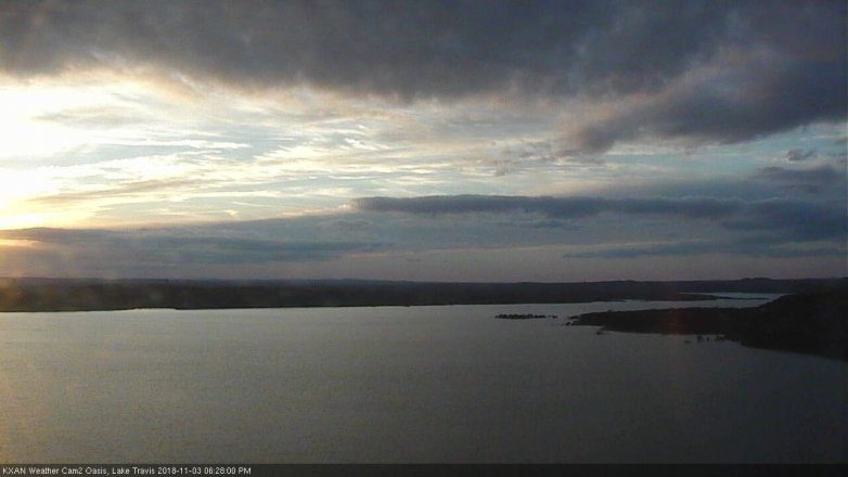 Lake Travis webcam, November 3, 2018 5:30 PM CT