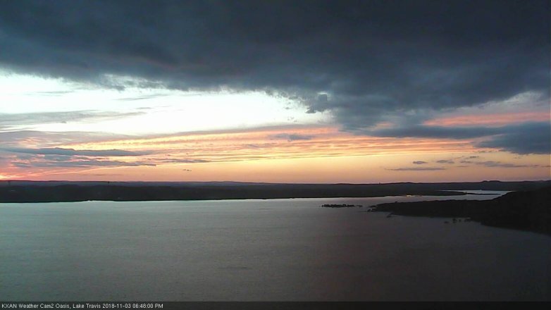 Lake Travis webcam, November 3, 2018 5:50 PM CT