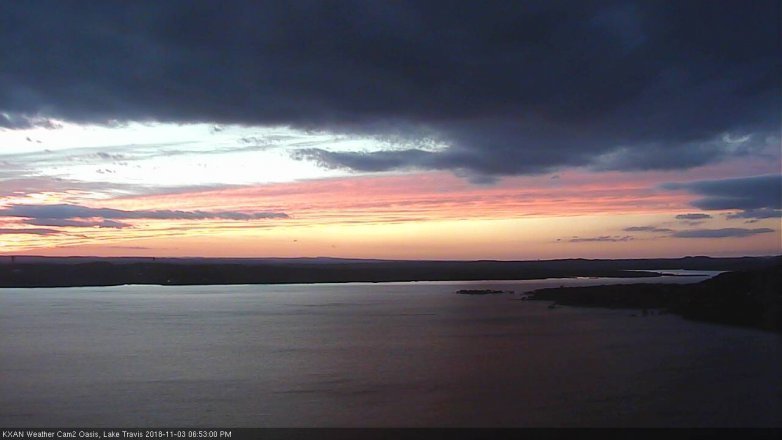 Lake Travis webcam, November 3, 2018 5:55 PM CT