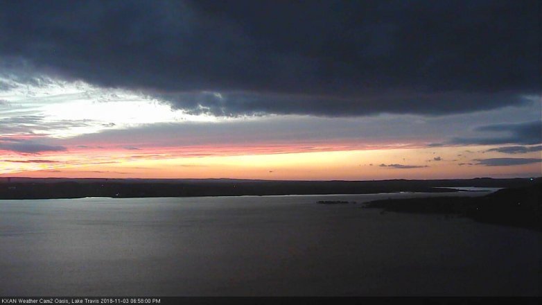 Lake Travis webcam, November 3, 2018 6:00 PM CT