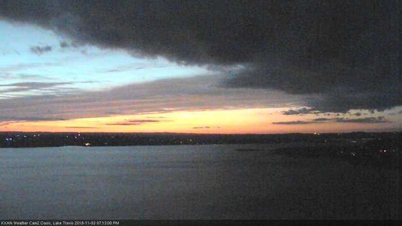Lake Travis webcam, November 3, 2018 6:15 PM CT