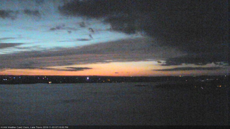 Lake Travis webcam, November 3, 2018 6:20 PM CT