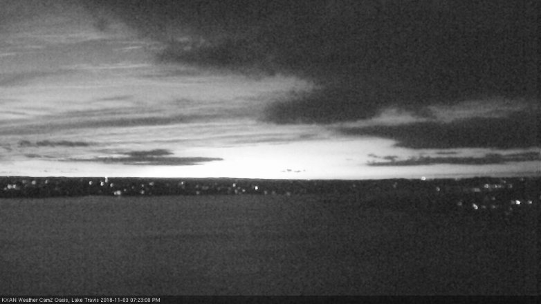 Lake Travis webcam, November 3, 2018 6:25 PM CT