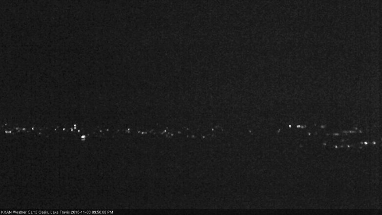 Lake Travis webcam, November 3, 2018 9:00 PM CT