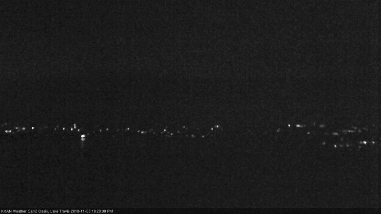 Lake Travis webcam, November 3, 2018 9:30 PM CT