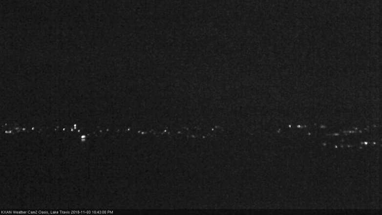 Lake Travis webcam, November 3, 2018 9:45 PM CT