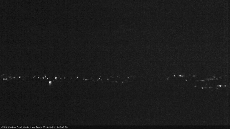 Lake Travis webcam, November 3, 2018 9:50 PM CT