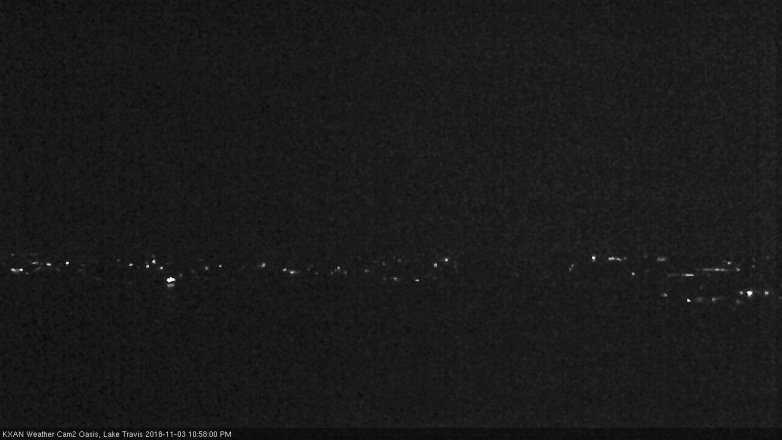Lake Travis webcam, November 3, 2018 10:00 PM CT