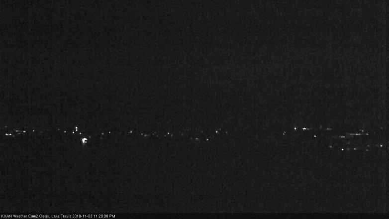 Lake Travis webcam, November 3, 2018 10:30 PM CT