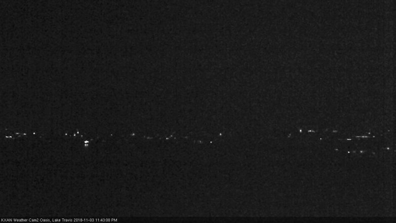 Lake Travis webcam, November 3, 2018 10:45 PM CT