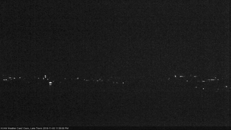 Lake Travis webcam, November 3, 2018 11:00 PM CT