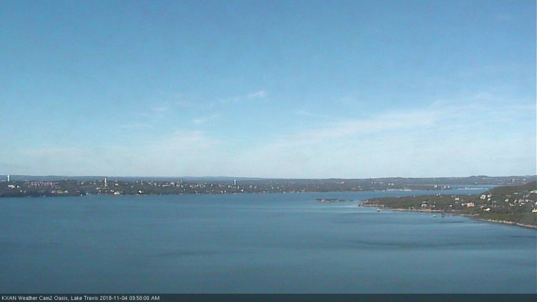 Lake Travis webcam, November 4, 2018 9:00 AM CT