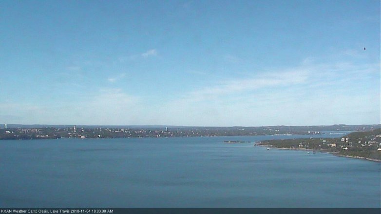 Lake Travis webcam, November 4, 2018 9:05 AM CT