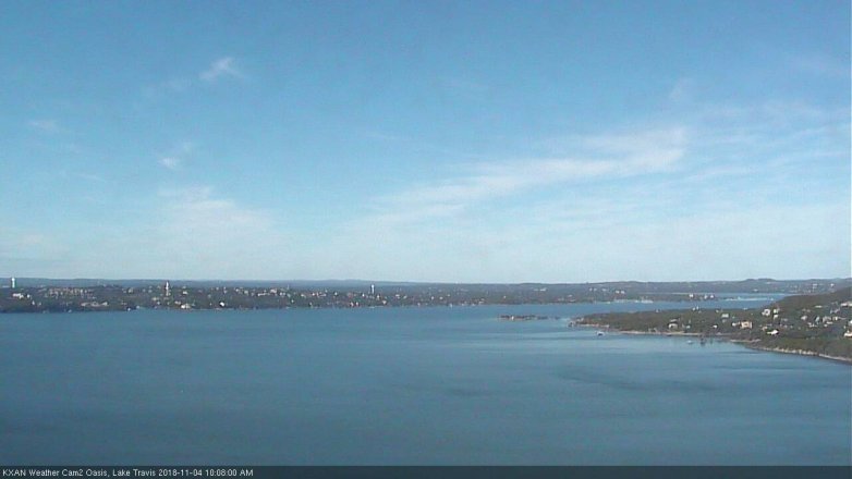Lake Travis webcam, November 4, 2018 9:10 AM CT